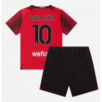 AC Milan Rafael Leao #10 Hemmaställ Barn 2023-24 Korta ärmar (+ Korta byxor)